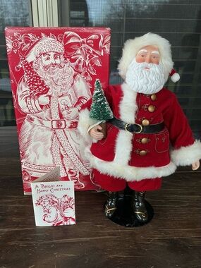 Vintage Avon Christmas Santa Porcelain Doll (1989)